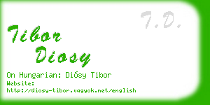 tibor diosy business card